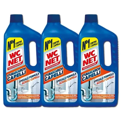 WC Net Professional Sturascarichi Capelli Gel 3x1000 ml