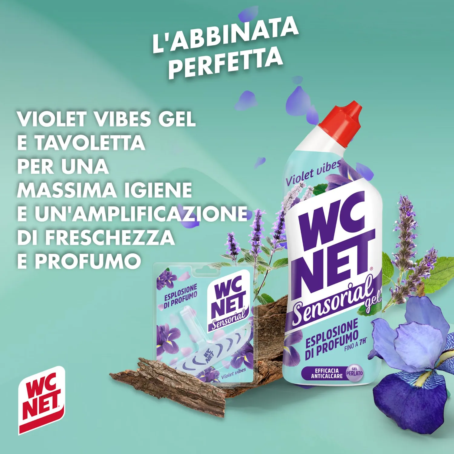 Wc Net Sensorial Violet Vibes tavoletta WC iris anticalcare