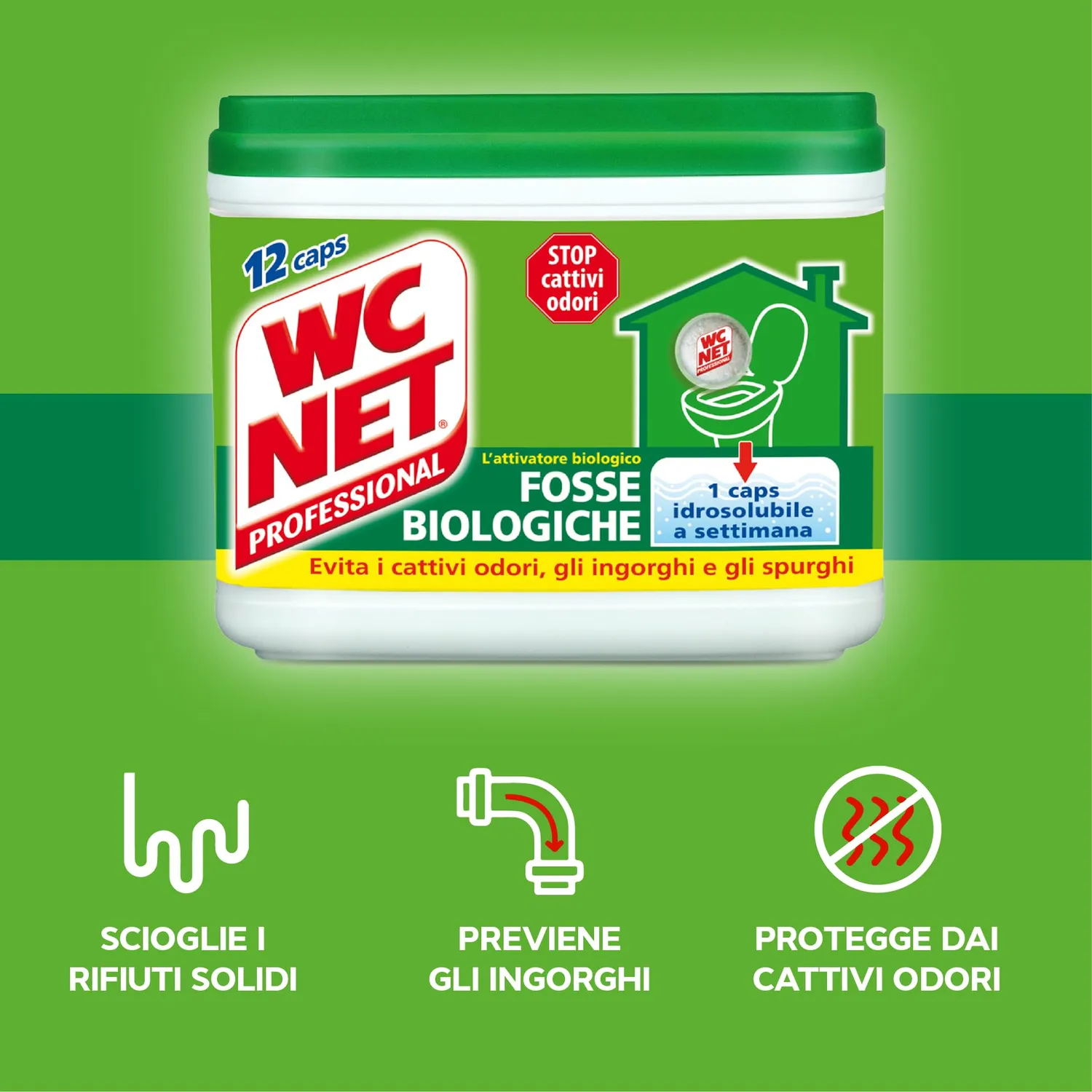 WC Net Professional capsule fosse biologiche 20 pz enzimi