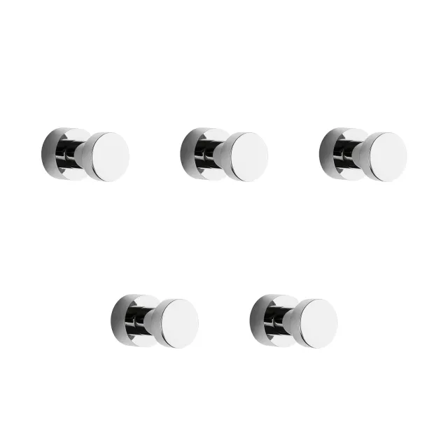 Bvl ganci adesivi chrome metallo 5 pezzi