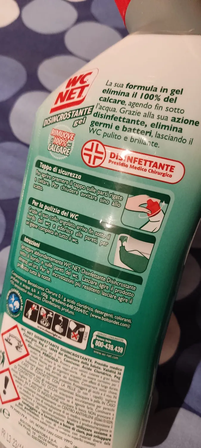 Wc Net Disincrostante gel wc disinfettante 700 ml x 12