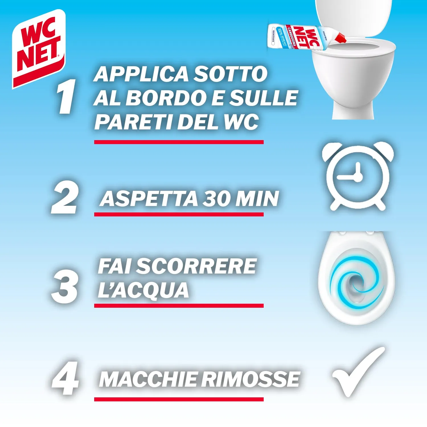 Wc Net Extra White candeggina gel Ocean Fresh 700 ml x 3