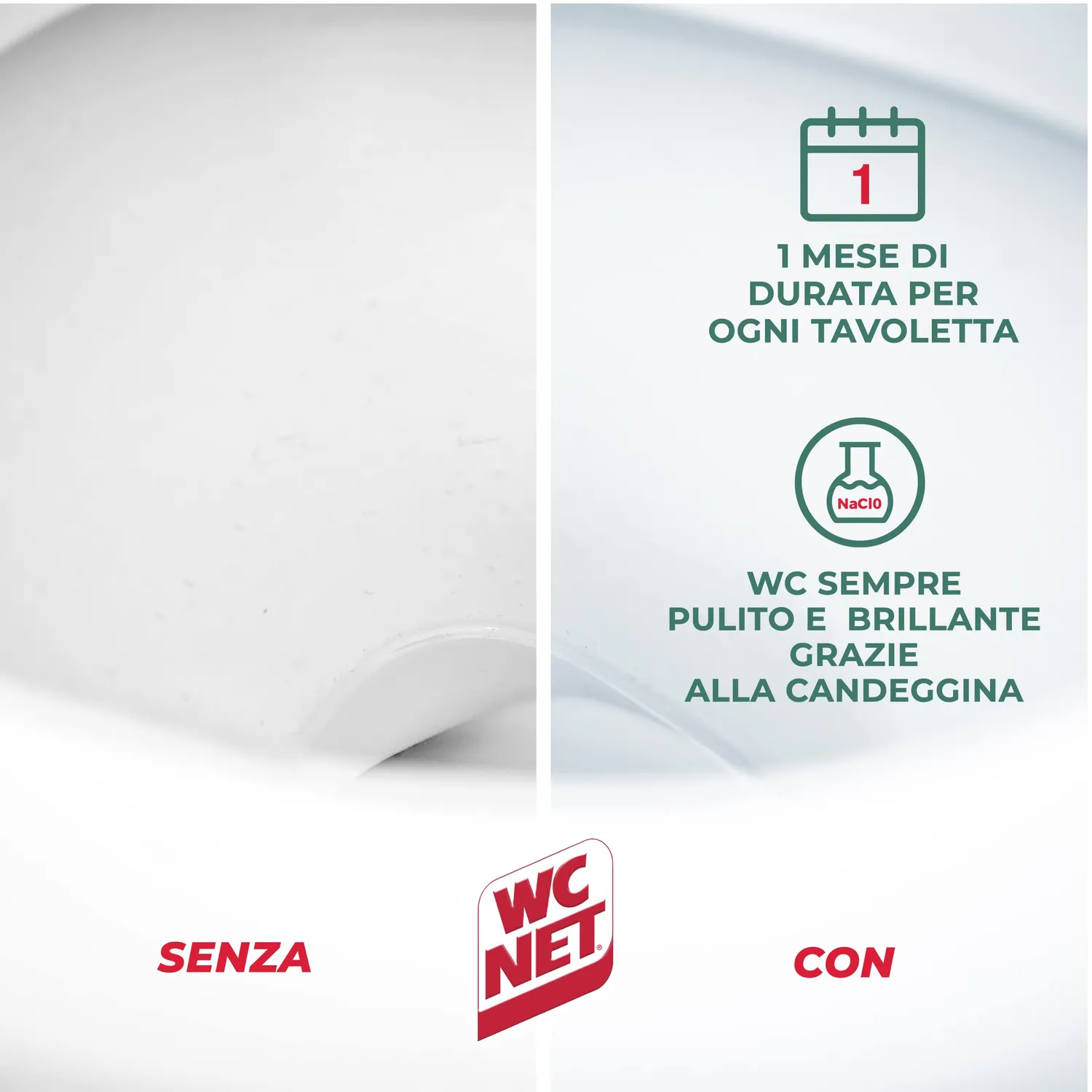 Wc Net Candeggina New Profumata tavoletta wc 24 pz sbiancante