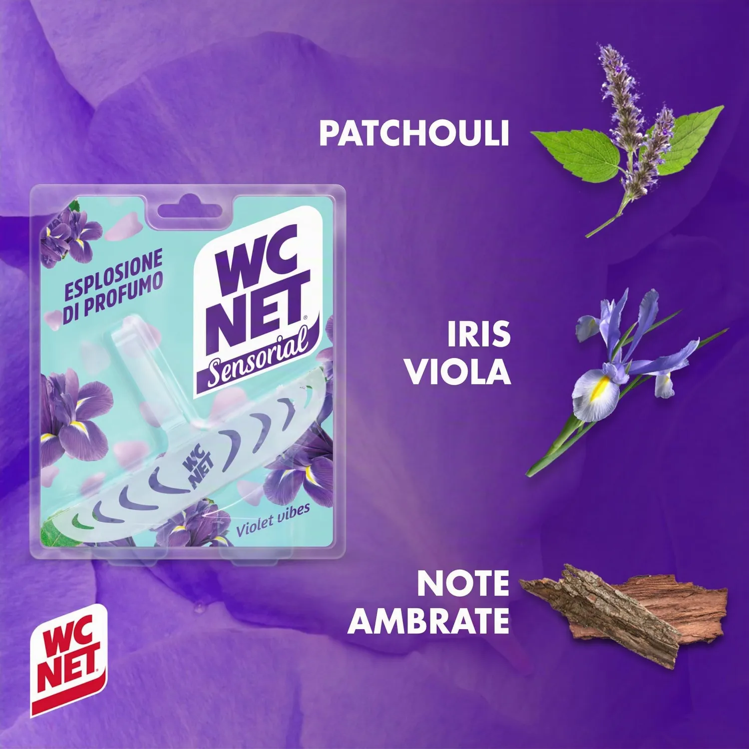 Wc Net Sensorial Violet Vibes tavoletta WC iris anticalcare