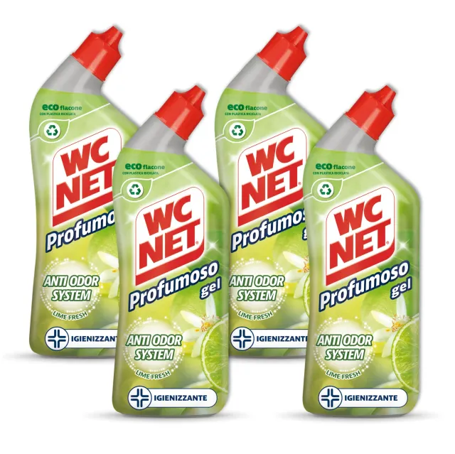 Wc Net Profumoso Gel detergente WC lime fresh 700 ml x4