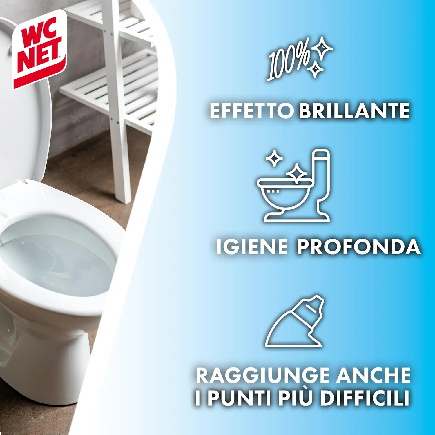 Wc Net Extra White candeggina gel Ocean Fresh 700 ml x 3