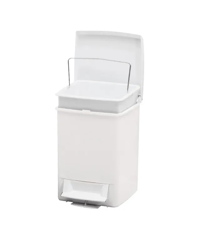 Marplast Plus 514 pattumiera a pedale bianco compatta