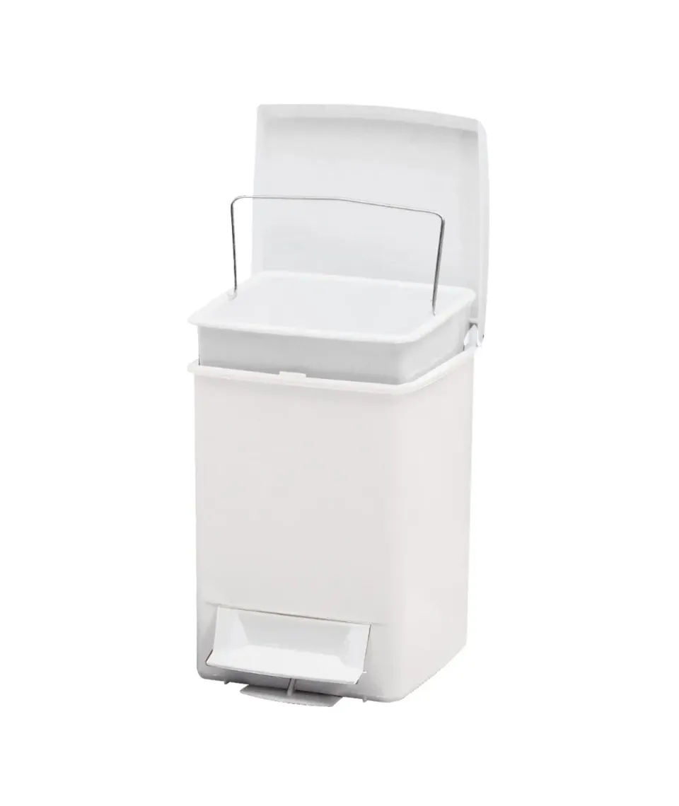 Marplast Plus 514 pattumiera a pedale bianco compatta