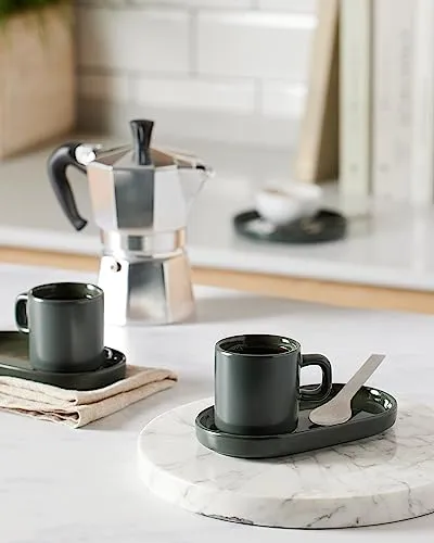 Blomus Pilar 63714 Set 2 Tazzine Caffè 50 ml Verde Agave