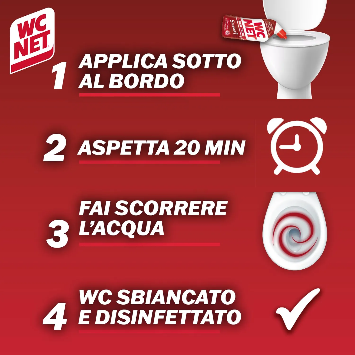 Wc Net Igiene Totale gel wc disinfettante 700 ml x 3