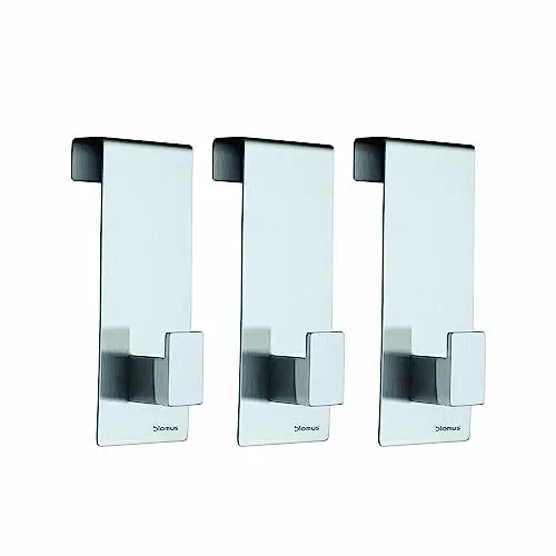 Blomus Menoto set 3 ganci porta acciaio inox 12 cm