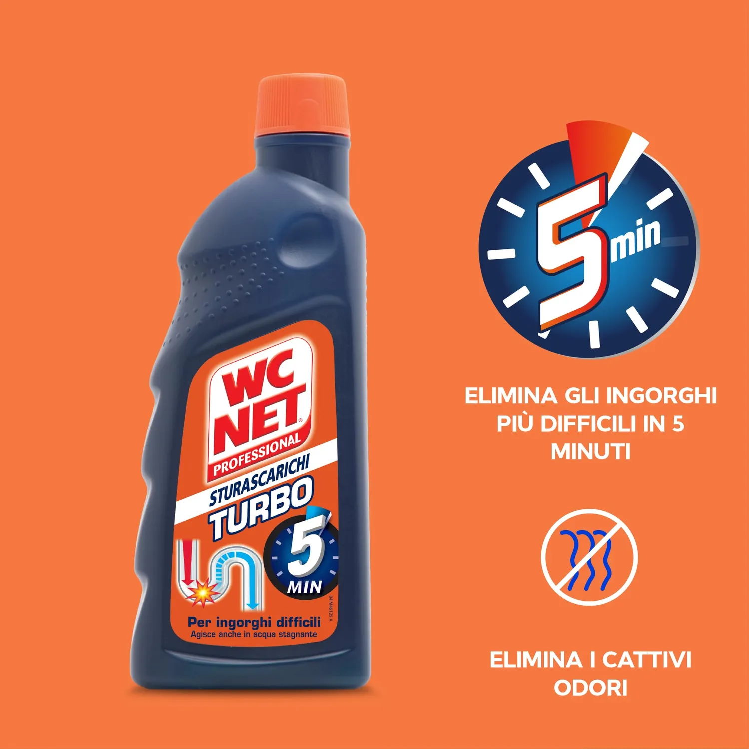 Wc Net Professional Turbo disgorgante gel 500 ml monodose