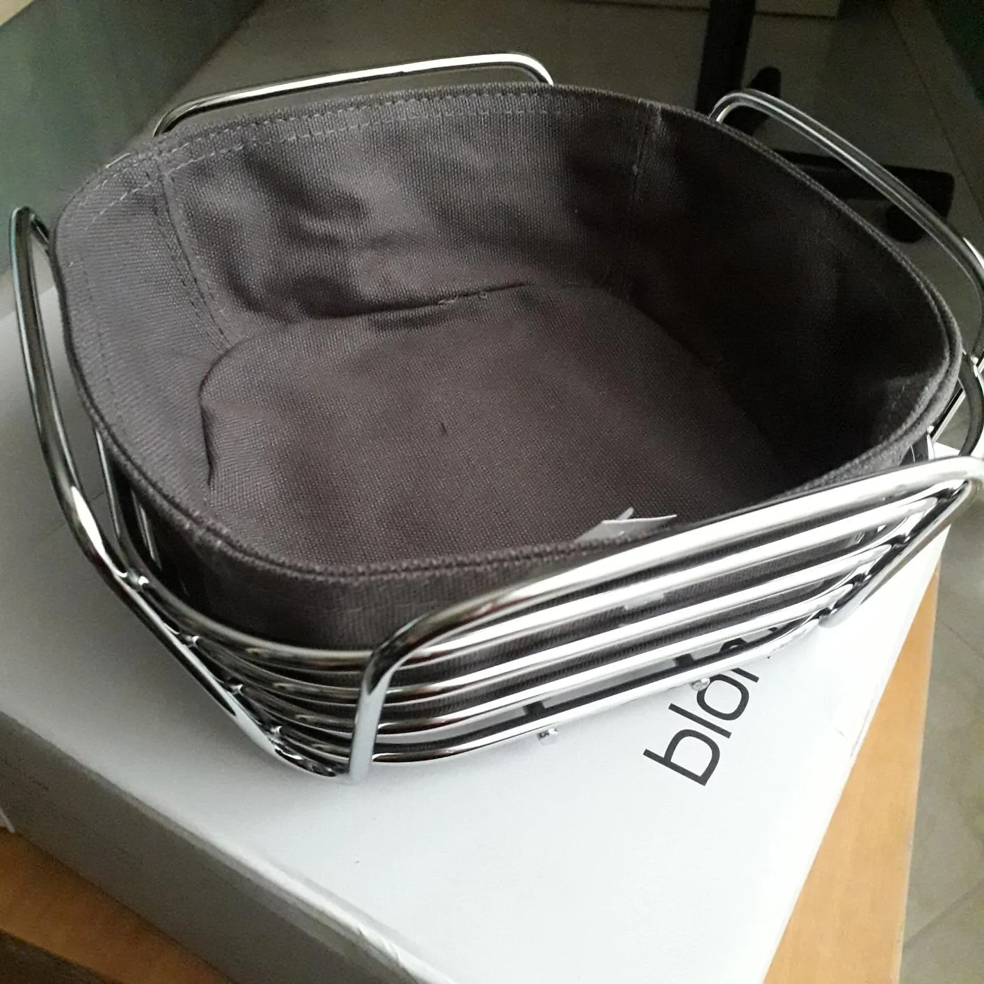 Blomus Delara cestino pane acciaio Magnet 25 cm cotone