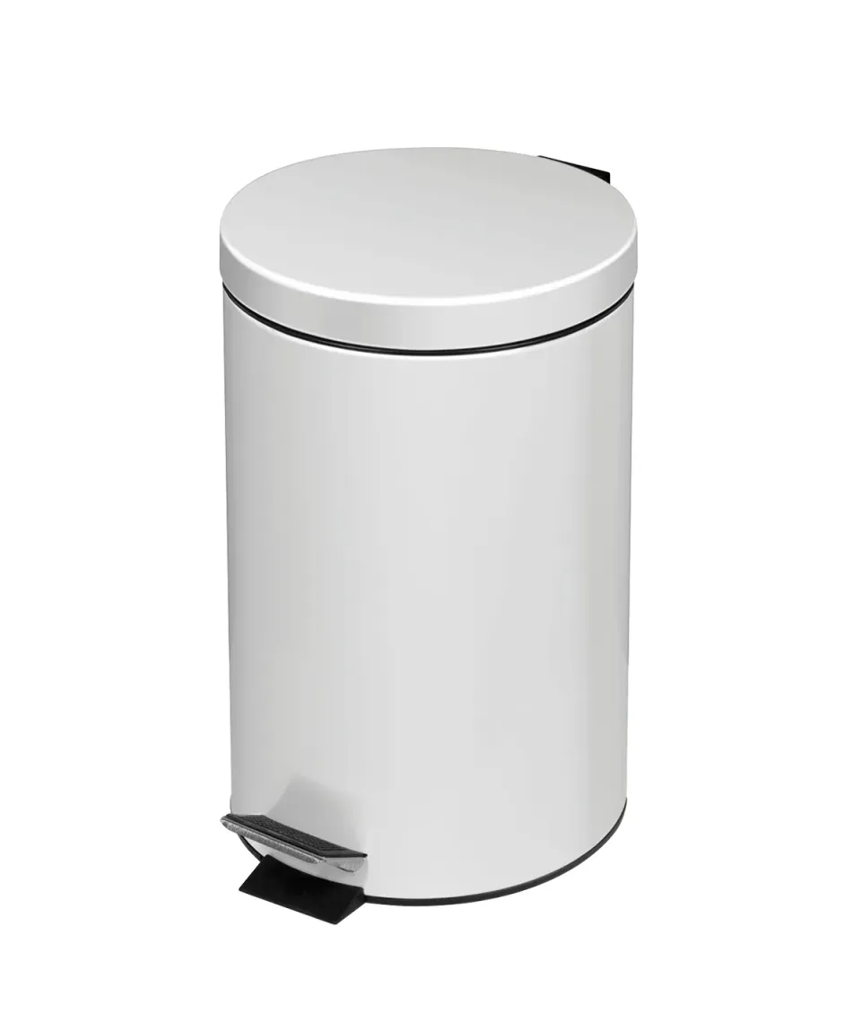 Marplast Plus 646 pattumiera a pedale 12 litri bianco acciaio