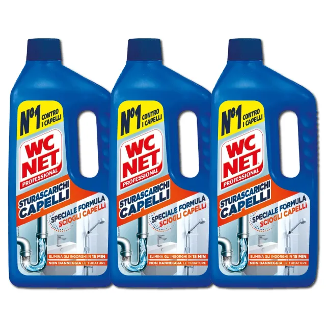 WC Net Professional Sturascarichi Capelli Gel 3x1000 ml