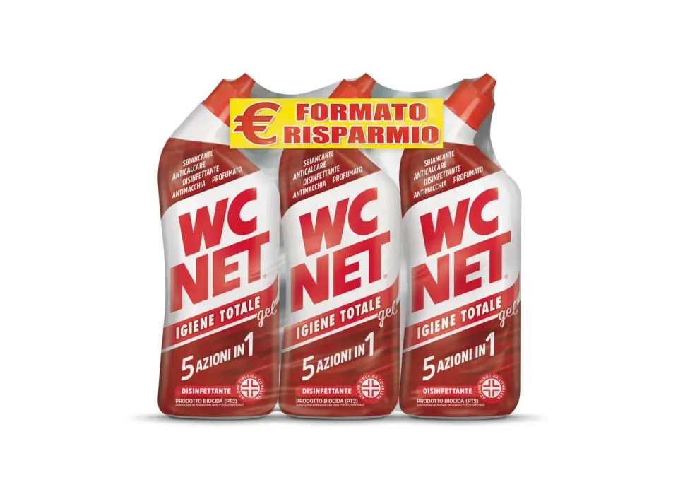 Wc Net Igiene Totale gel wc disinfettante 700 ml x 3
