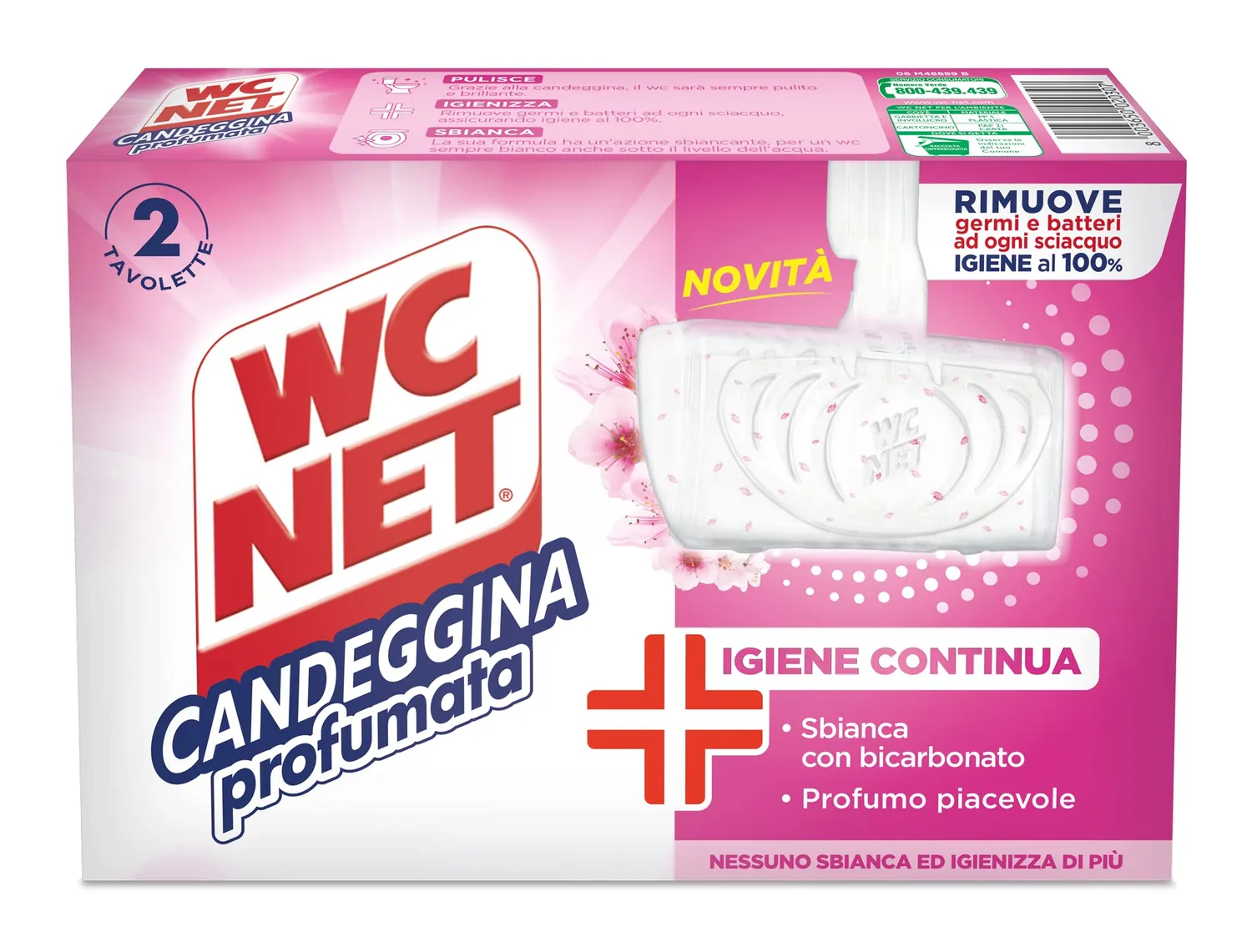Wc Net Candeggina New Profumata tavoletta wc 24 pz sbiancante