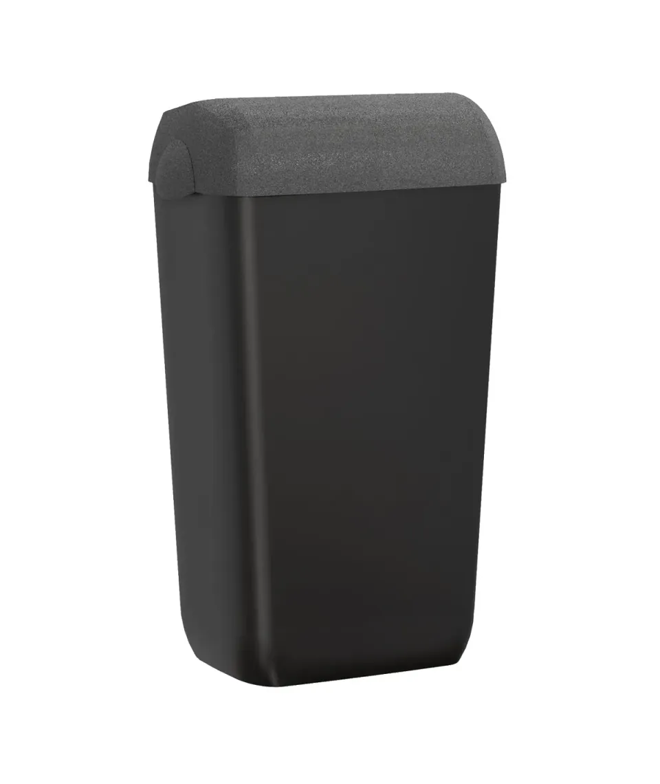 Marplast Skin 740 cestino nero con coperchio a parete