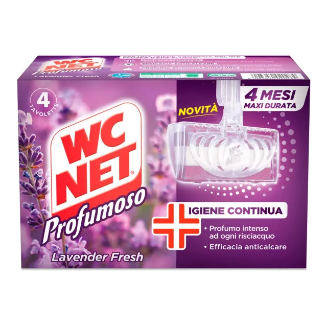 Wc Net Lavender Fresh 3 Effect tavoletta wc 12 pz antibatterica