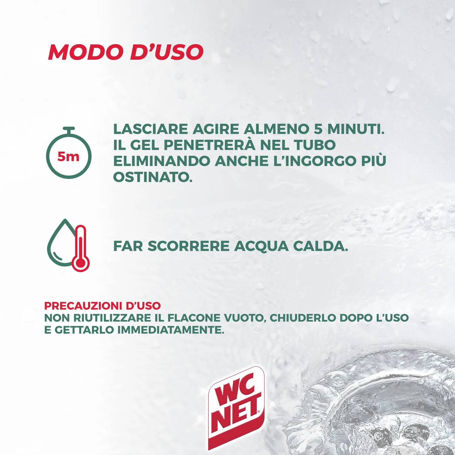 Wc Net Professional Turbo disgorgante gel 500 ml monodose