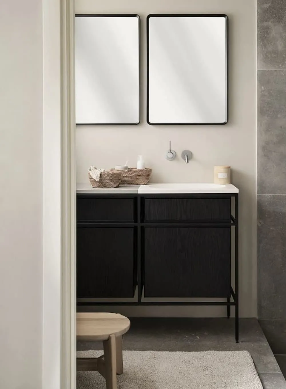 Blomus Ela L cesto bagno fibra sintetica sabbia