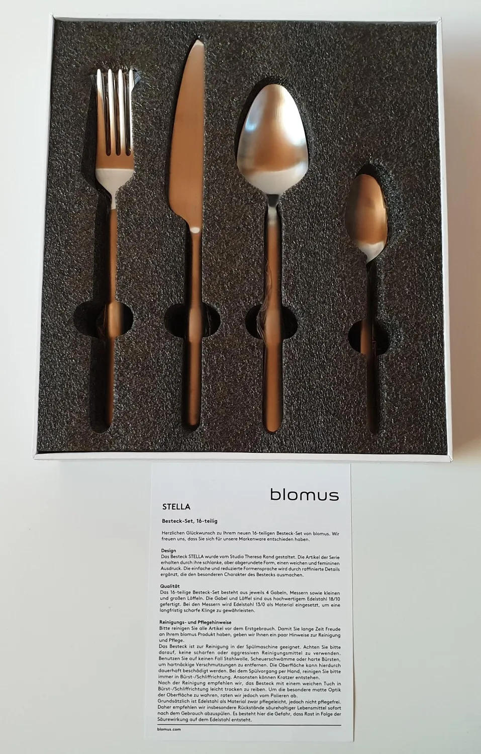 Blomus Stella 63824 Set Posate 16 Pezzi Argento Inox