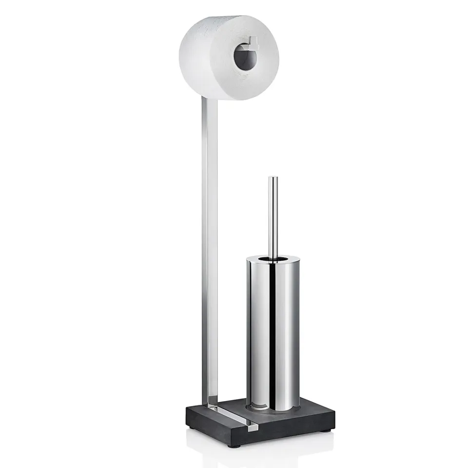 Blomus Menoto 68820 portarotolo con scopino autoportante