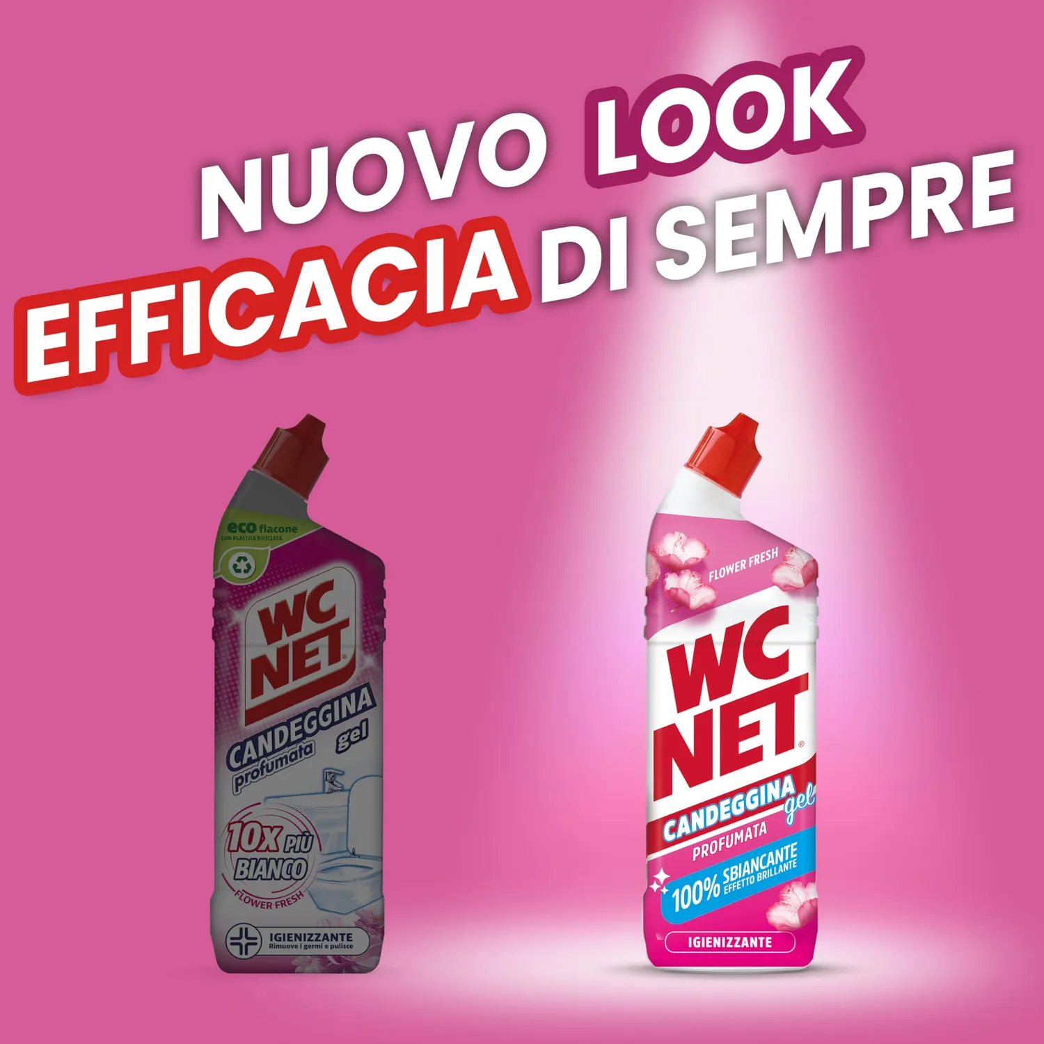 Wc Net Candeggina Gel Flower Fresh 700 ml 4 pezzi sbiancante