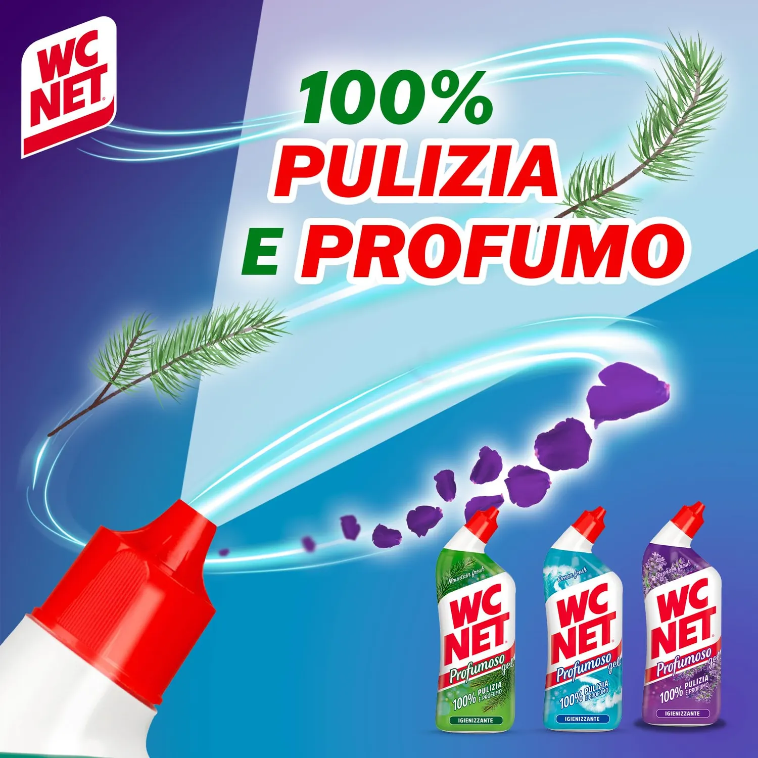 Wc Net Profumoso gel wc assortito 700 ml x 12 anticalcare