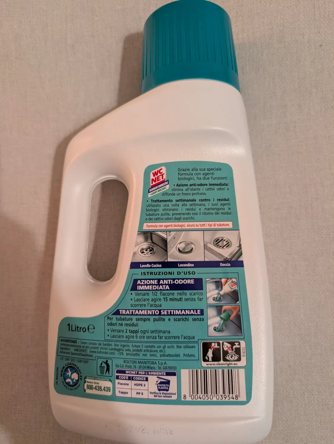 Wc Net Professional disgorgante scarichi pino 1000 ml biologico