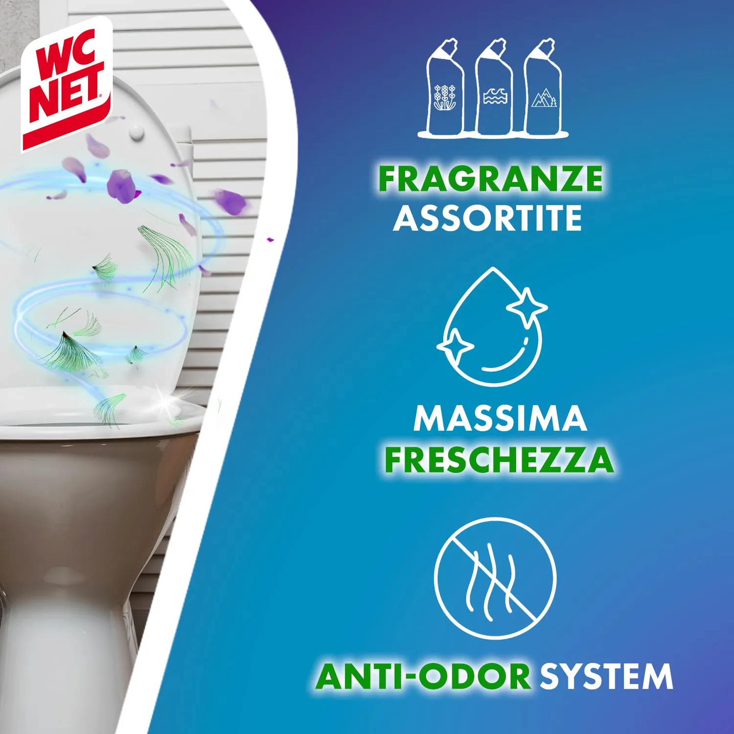 Wc Net Profumoso gel wc assortito 700 ml x 12 anticalcare
