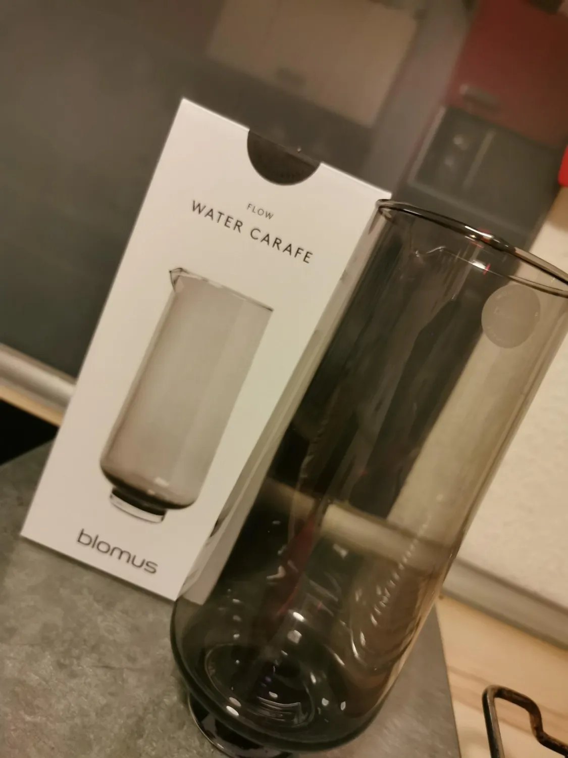 Blomus Cara caraffa acqua 1 l grigia 29,5 cm plastica