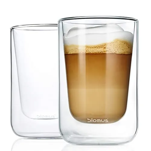 Blomus Nero Bicchieri Cappuccino Vetro 2x250 ml