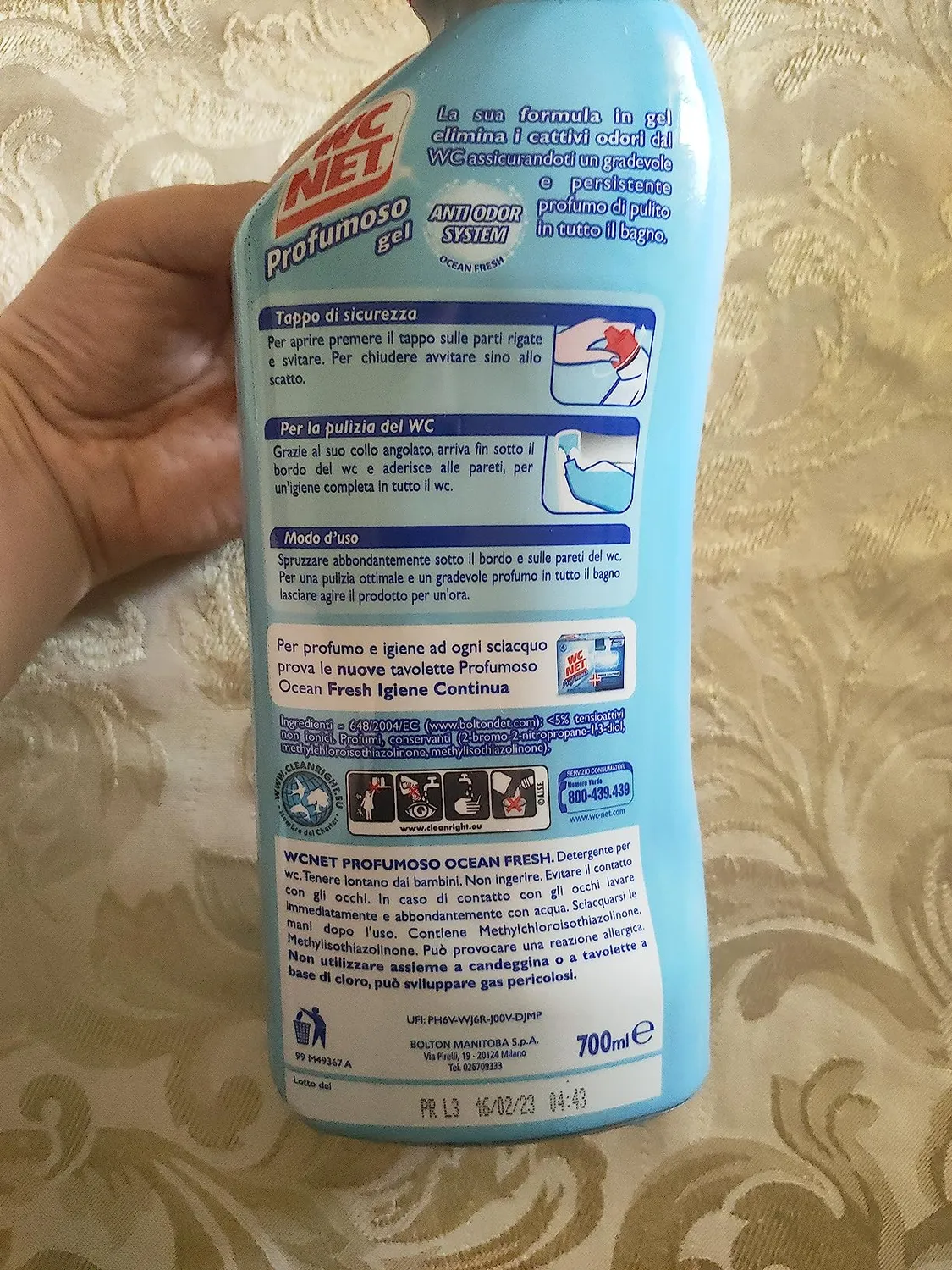 WC Net Profumoso Gel detergente wc 700 ml