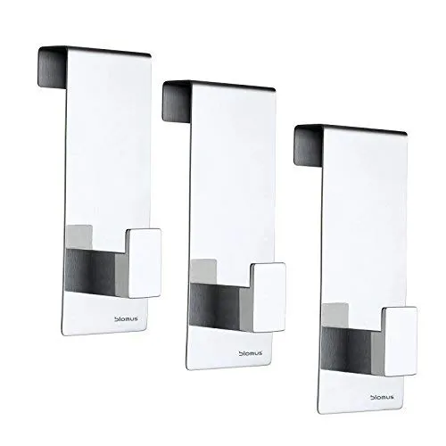 Blomus Menoto set 3 ganci porta inox lucido