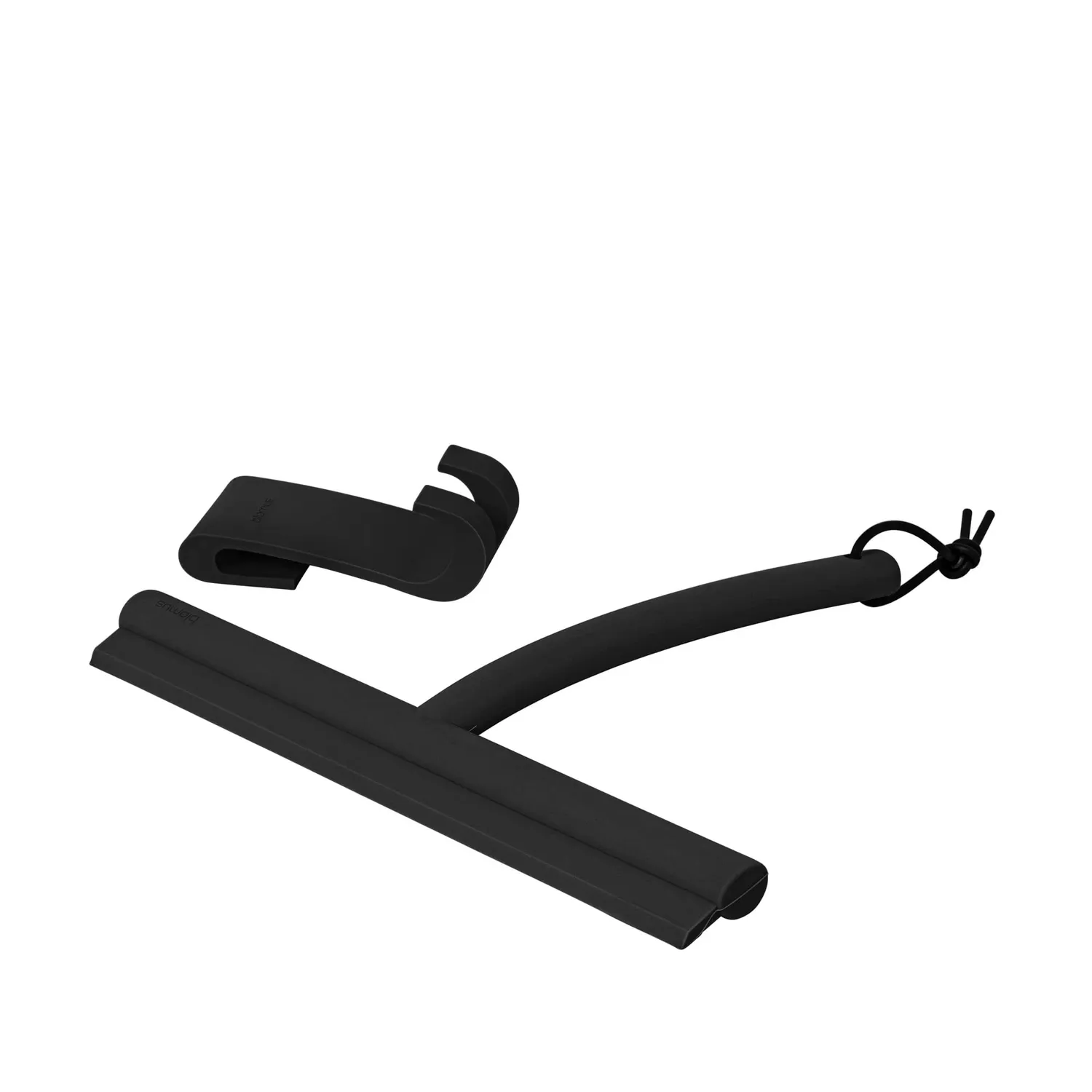 Blomus Vipo tergivetro doccia nero 24 cm con supporto
