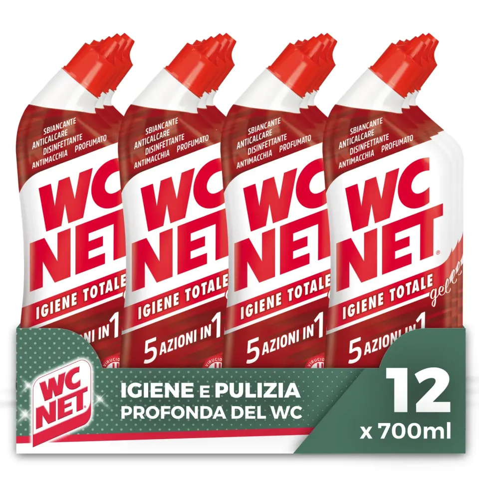 Wc Net Igiene Totale gel wc 12x700 ml disinfettante