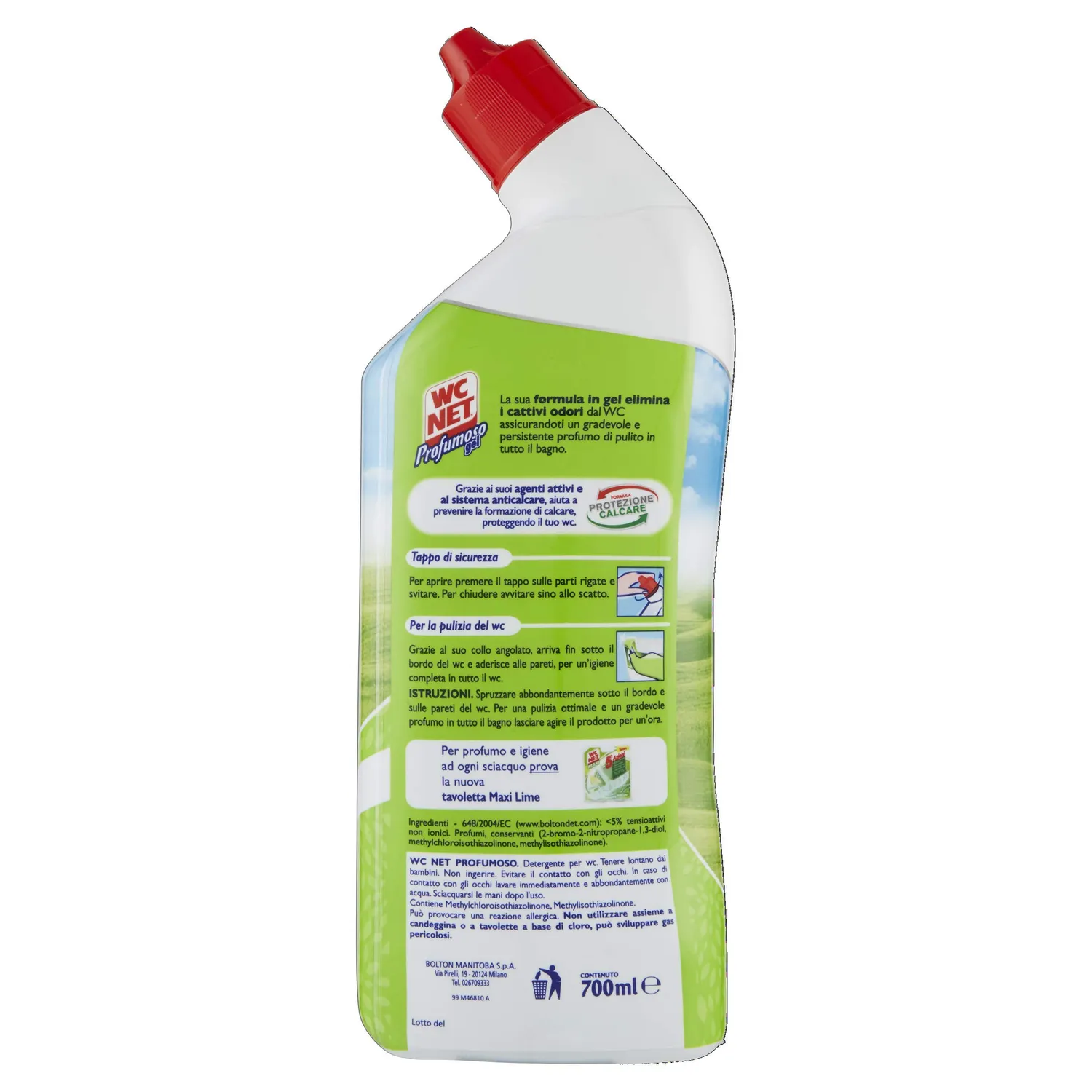 Wc Net Profumoso Gel detergente WC lime fresh 700 ml x12