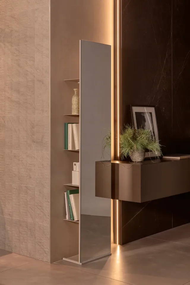 Geelli Specchiera Quadra specchio bagno con ripiani
