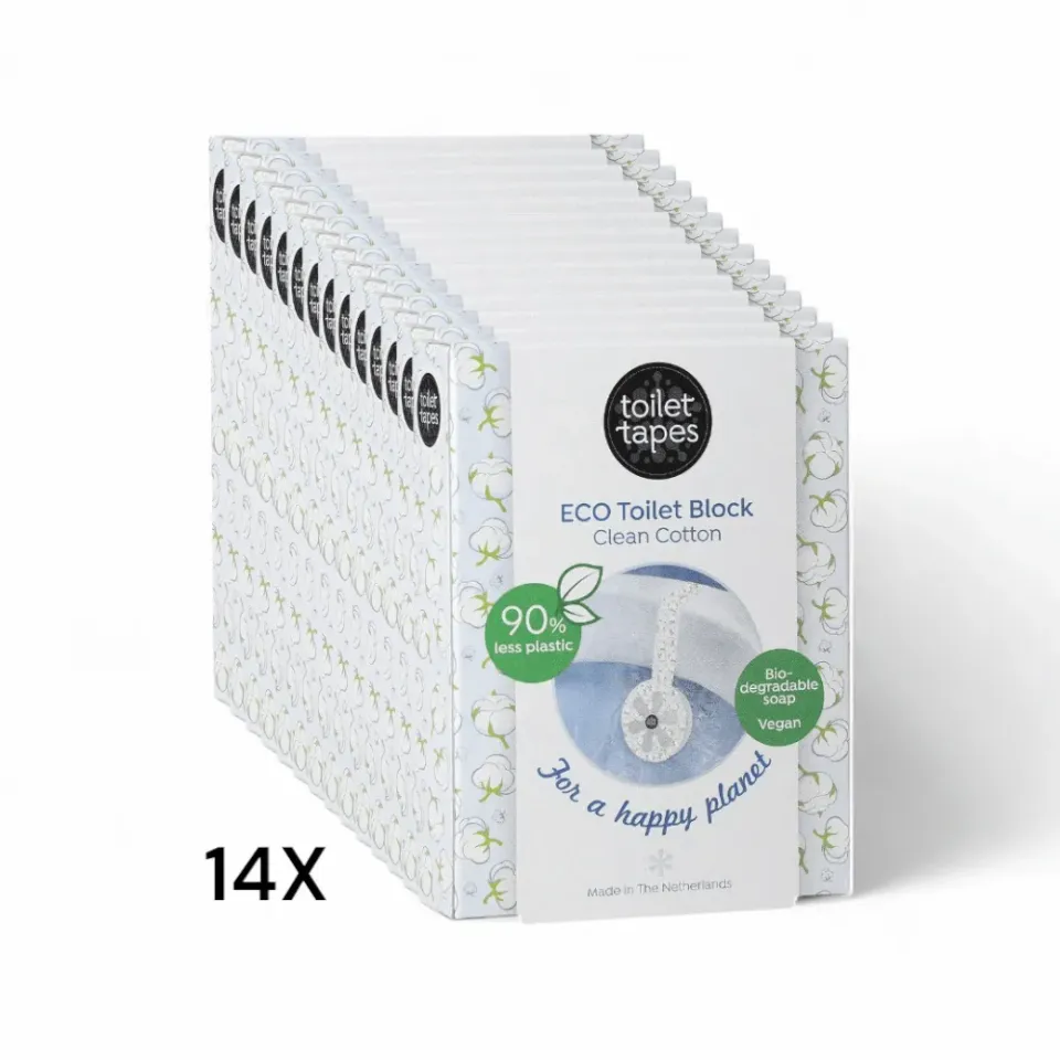 Toilet Tapes Clean Cotton pacco 14 blocchi WC cotone