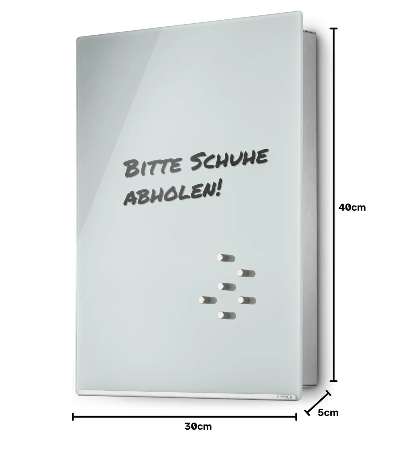 Blomus Bacheca magnetica bianca 40x30 cm portachiavi