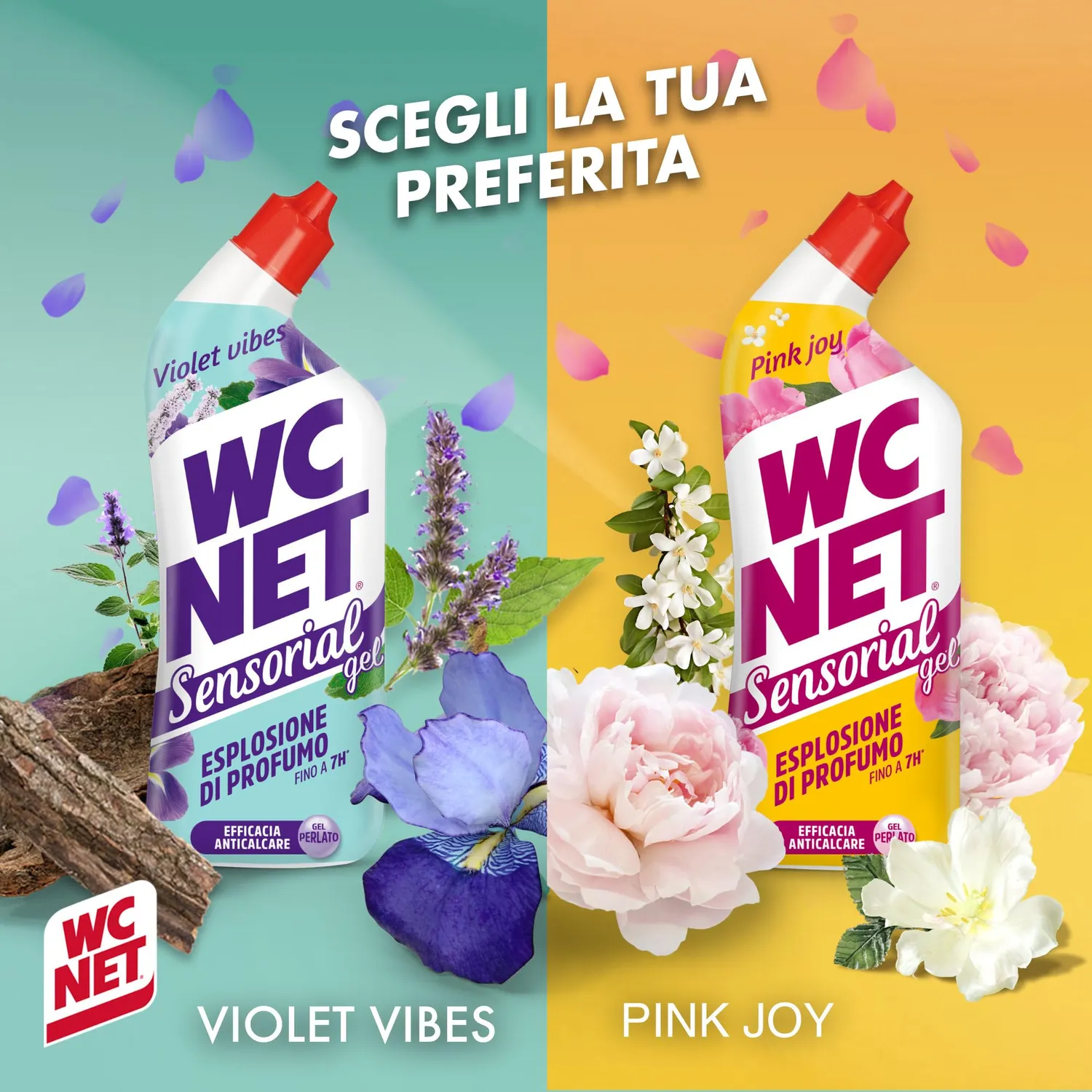 Wc Net Sensorial Pink Joy gel WC peonia 700 ml