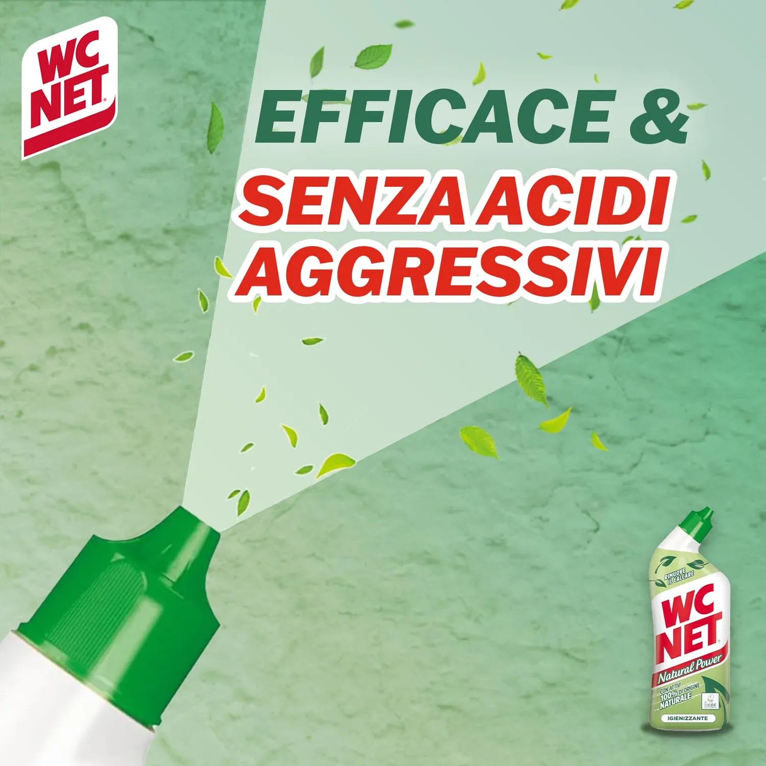 Wc Net Natural Power gel wc anticalcare 700 ml 3 pezzi
