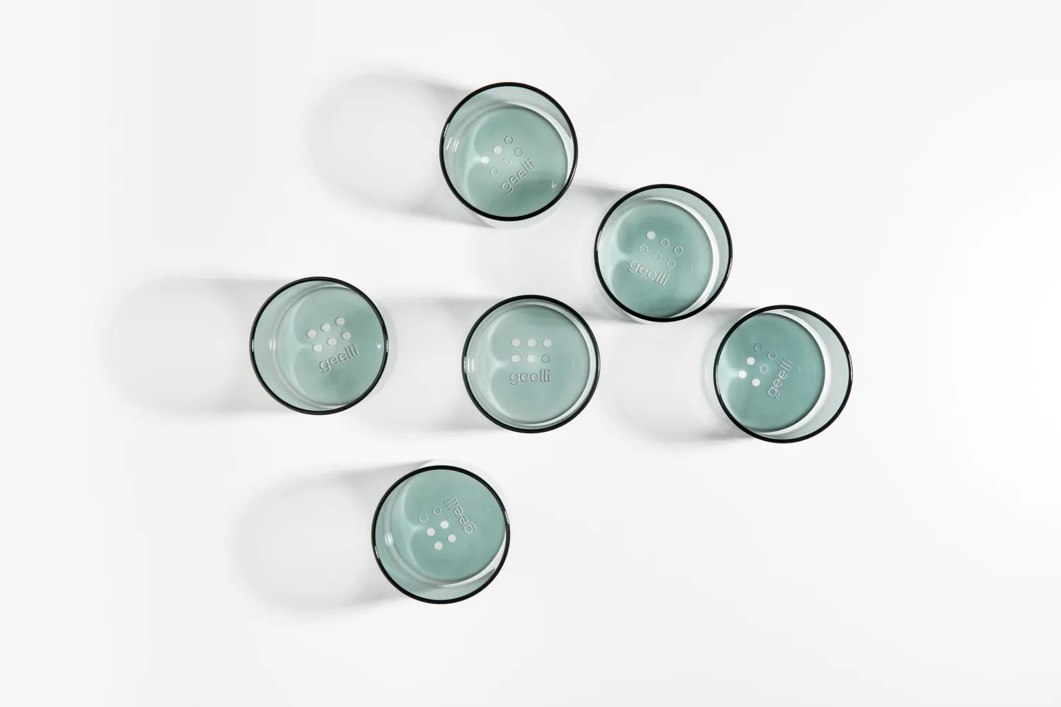 Geelli Riflessi Set 6 Bicchieri Vetro con Dado