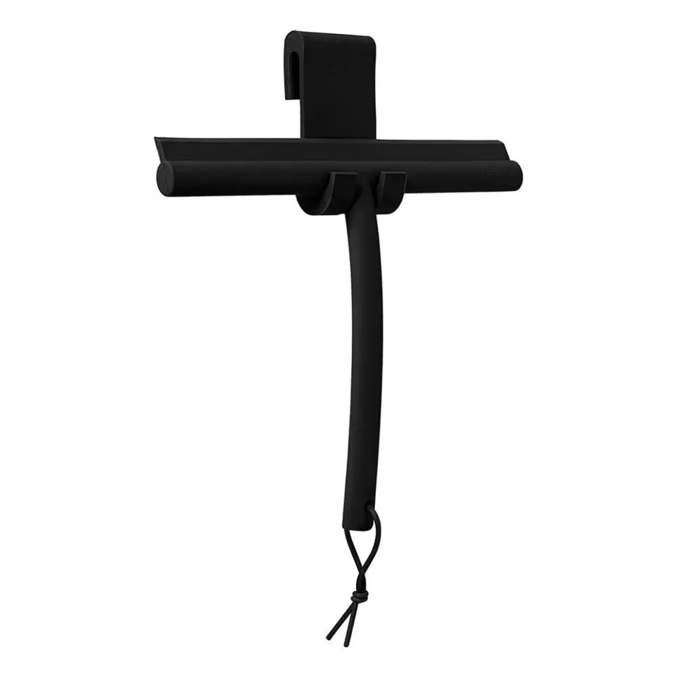Blomus Vipo tergivetro doccia nero 24 cm con supporto