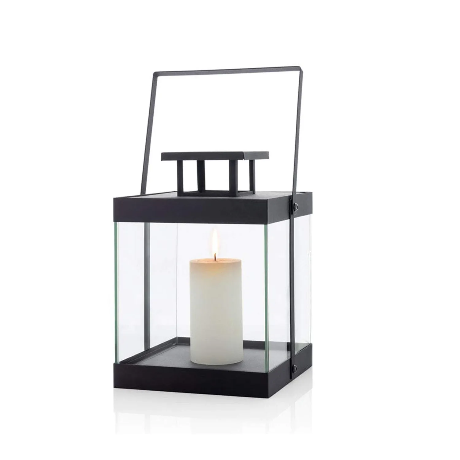 Blomus Lanterna L Nera Metallo Vetro 46 cm senza Candela