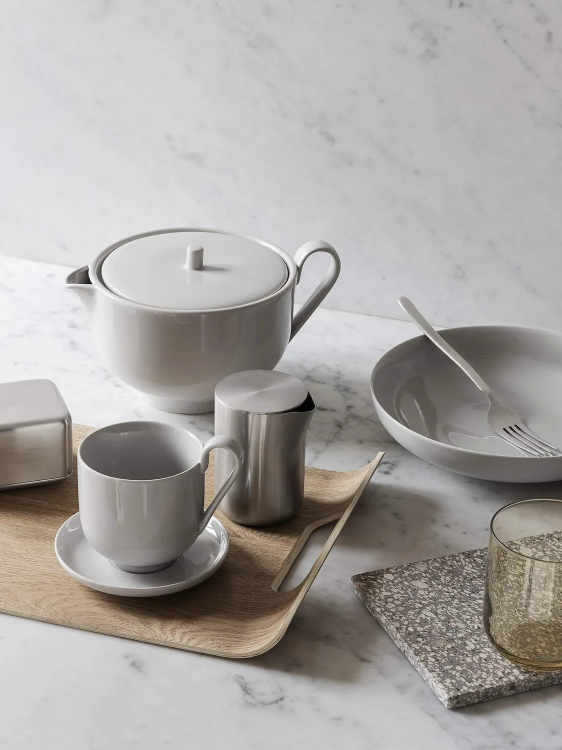 Blomus Basic lattiera acciaio grande con coperchio