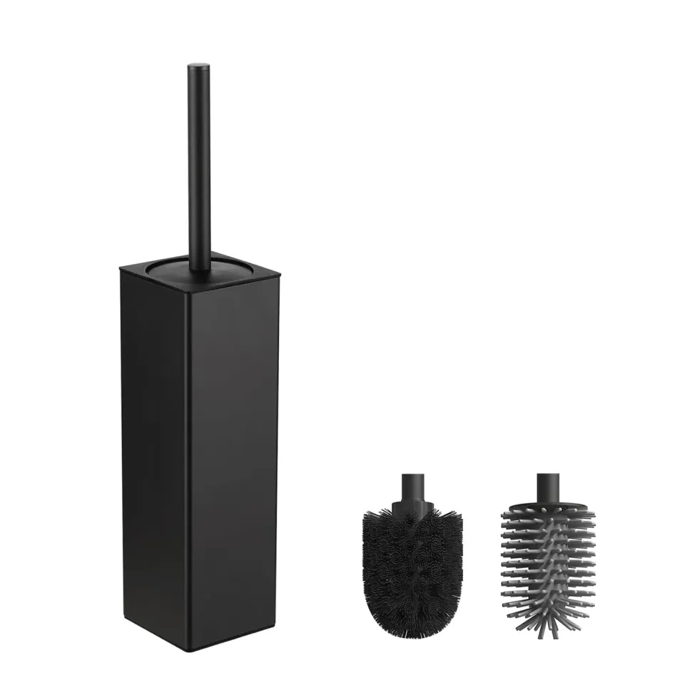 BVL scopino WC silicone nero alluminio