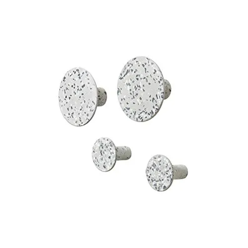 Blomus Ponto 65798 ganci parete Lily White 4 pezzi tondi
