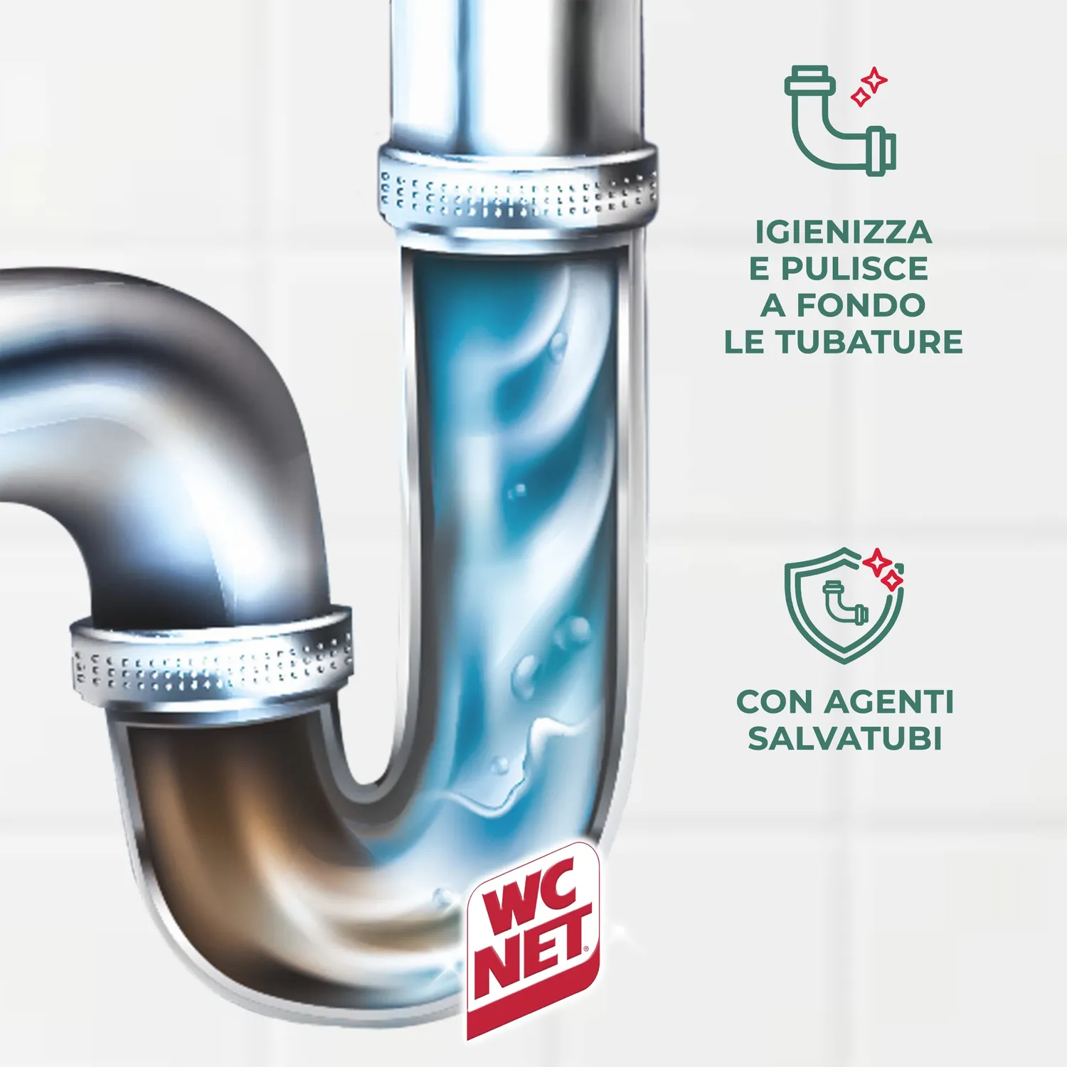 WC Net Professional Sturascarichi Capelli Gel 1000 ml